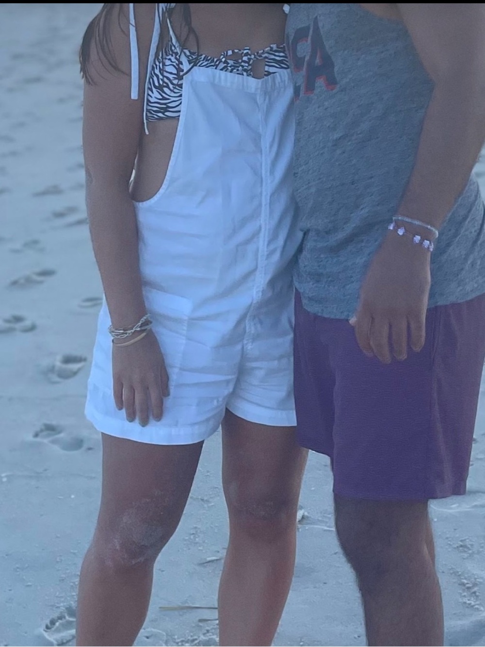 AERIE White Tie-Shoulder Coverup Romper
